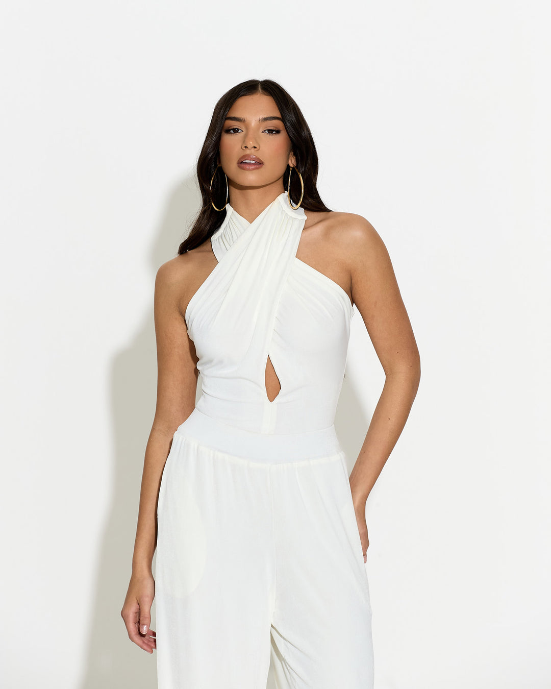 Eight Figure Halter Top Cream