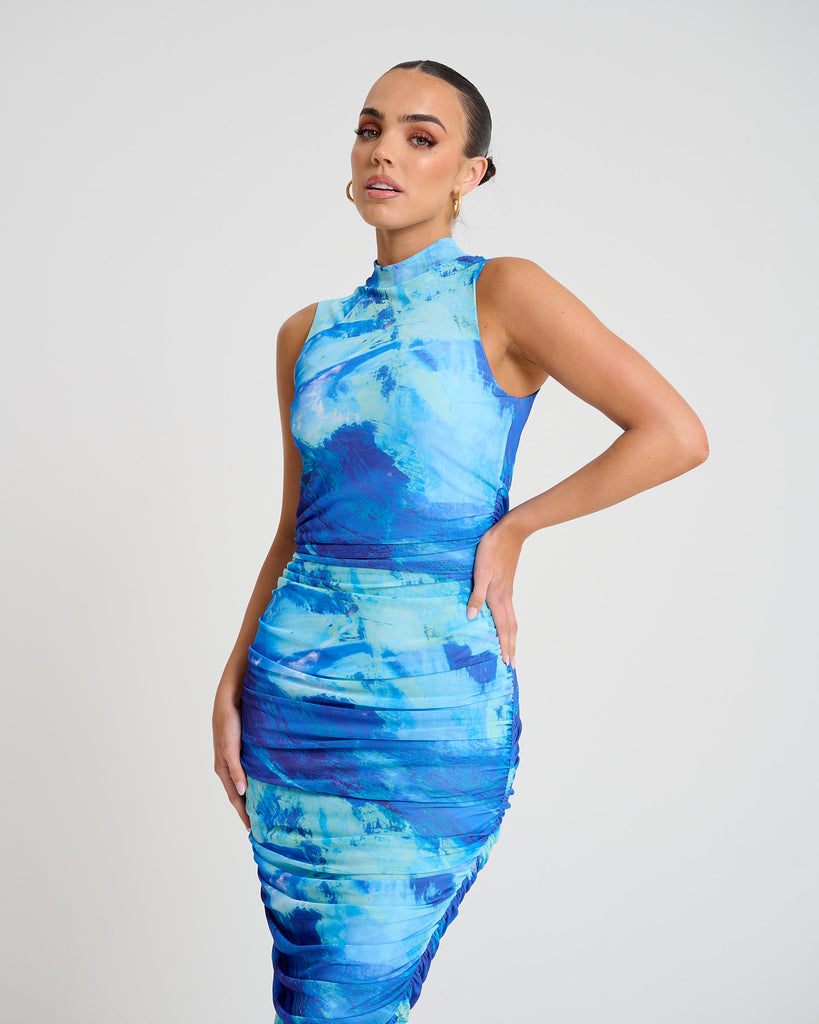 New Flame Midi Blue Mesh