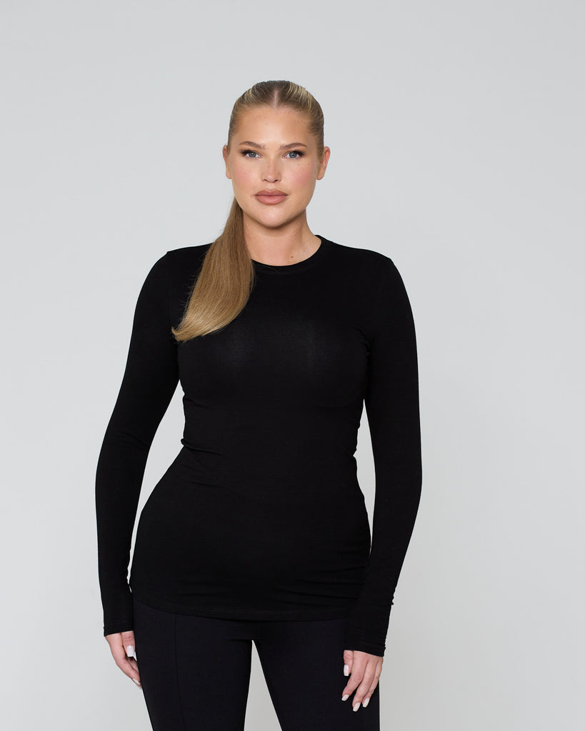 Snatched Ultimate Long Sleeve Tee / Black