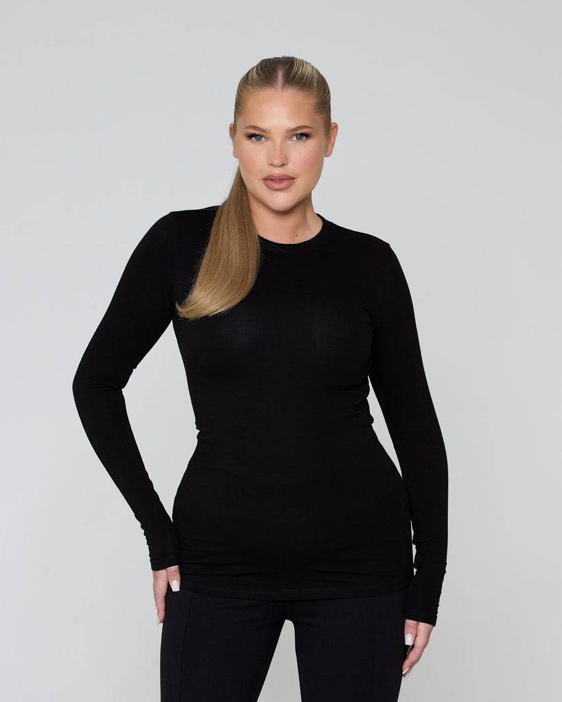 Snatched Ultimate Long Sleeve Tee / Black