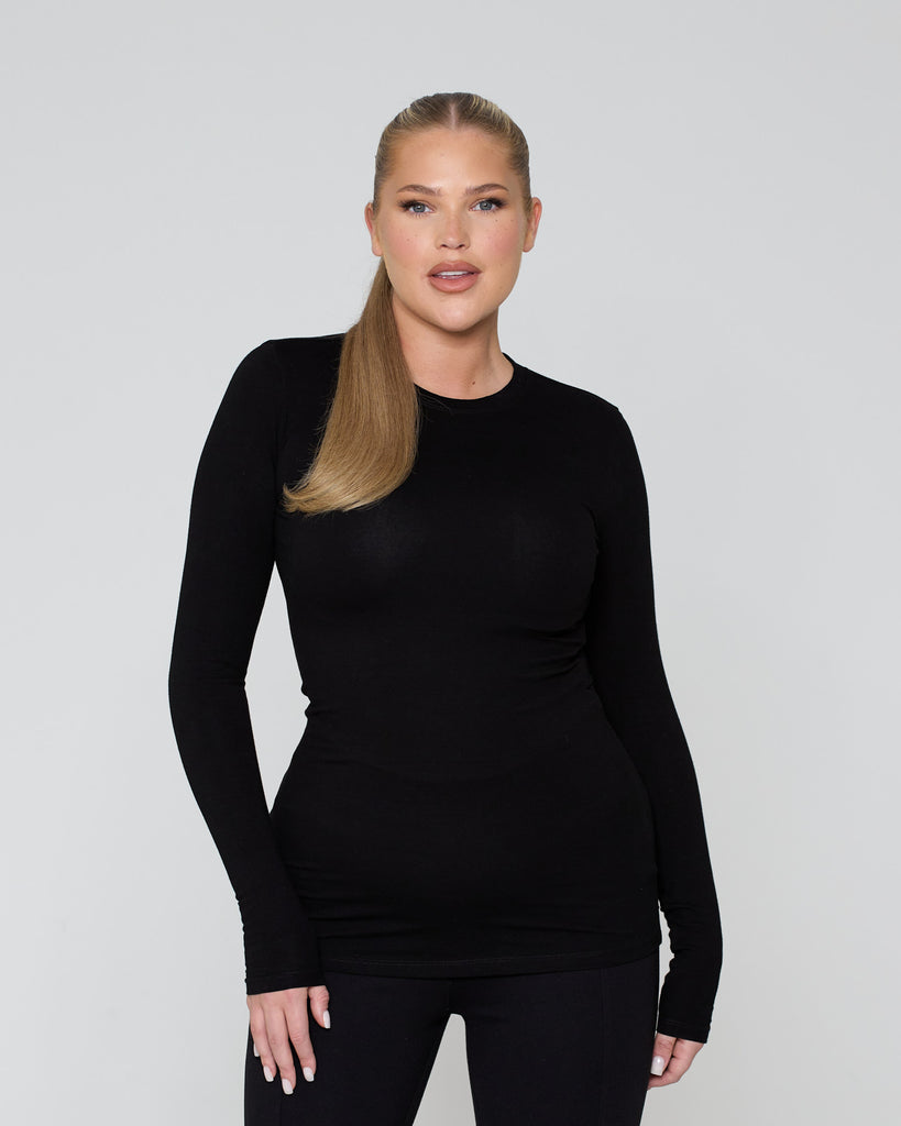 Snatched Ultimate Long Sleeve Tee / Black