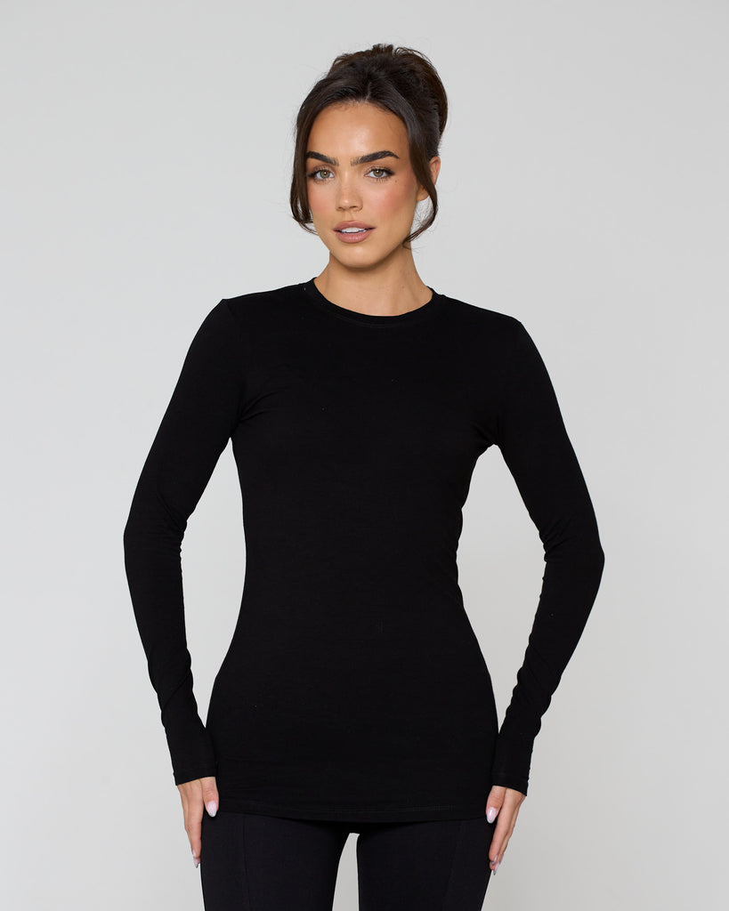 Snatched Ultimate Long Sleeve Tee / Black
