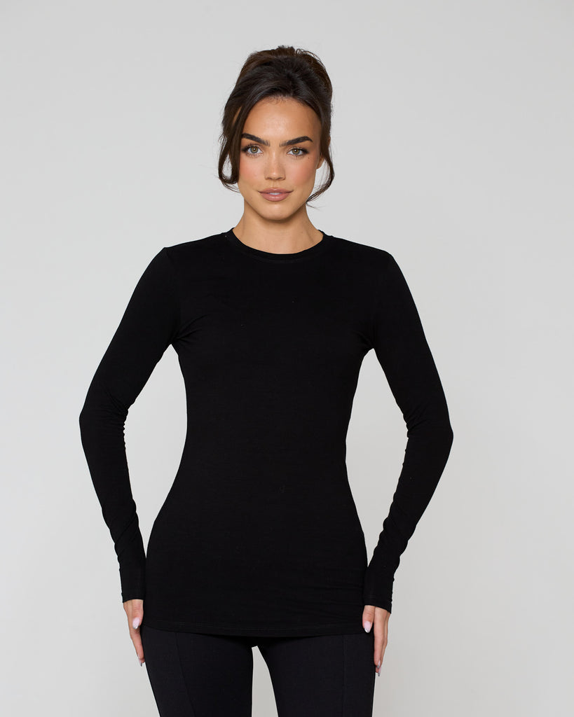 Snatched Ultimate Long Sleeve Tee / Black