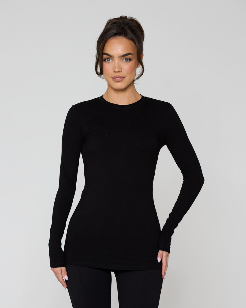 Snatched Ultimate Long Sleeve Tee / Black