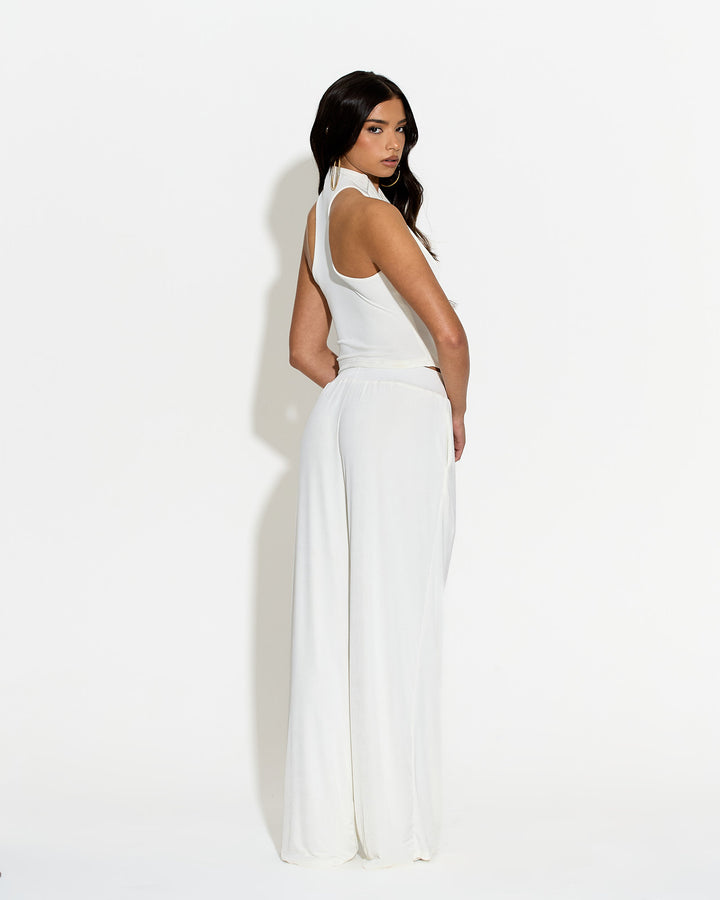 Eight Figure Wide Leg Trousers Cream