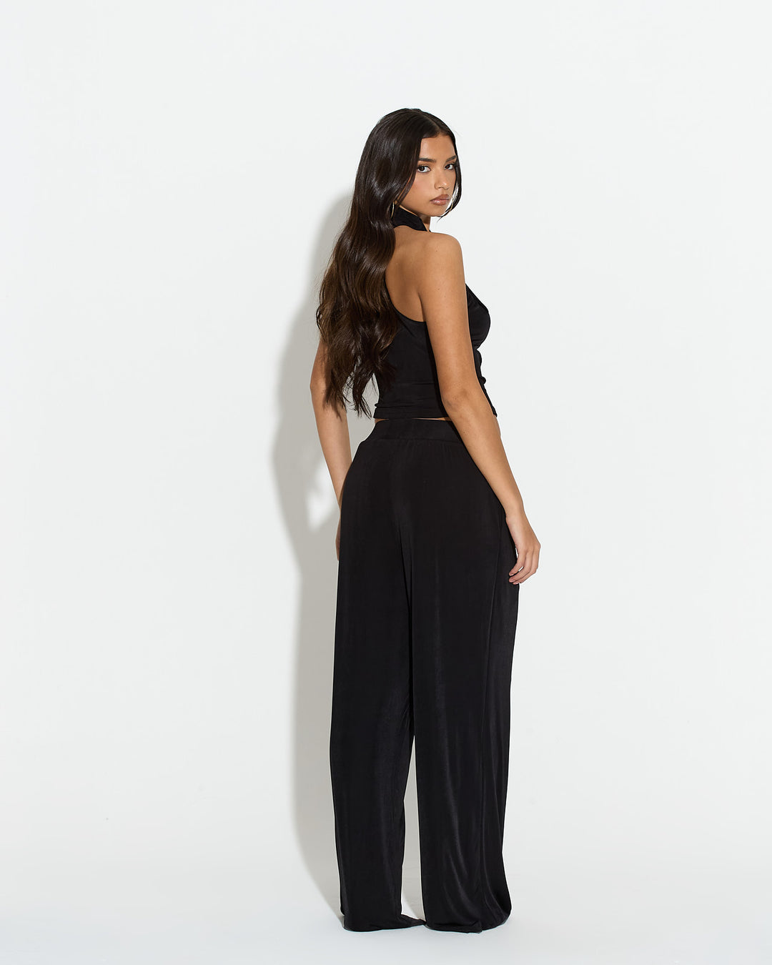 Eight Figure Wide Leg Trousers Black