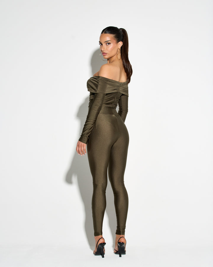 Heads Turned Leggings Khaki