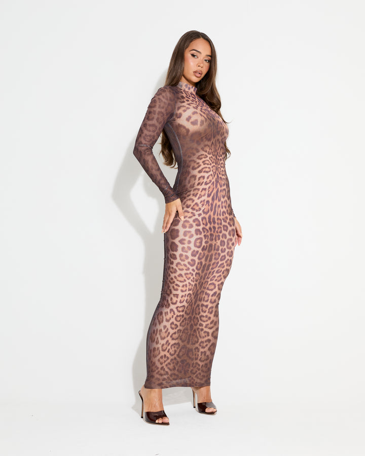 Not Yours Leopard Body Illusion Maxi