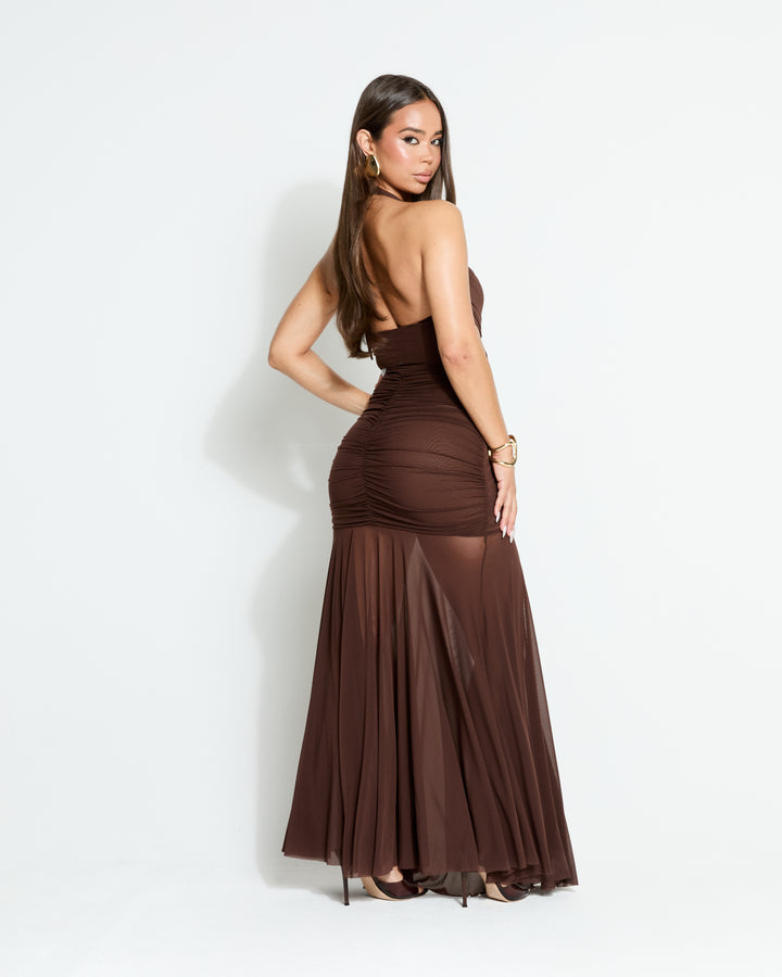 In My Feelings Chocolate Maxi Dress