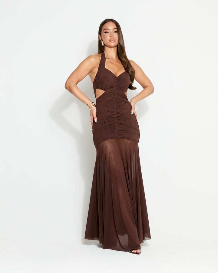 In My Feelings Chocolate Maxi Dress