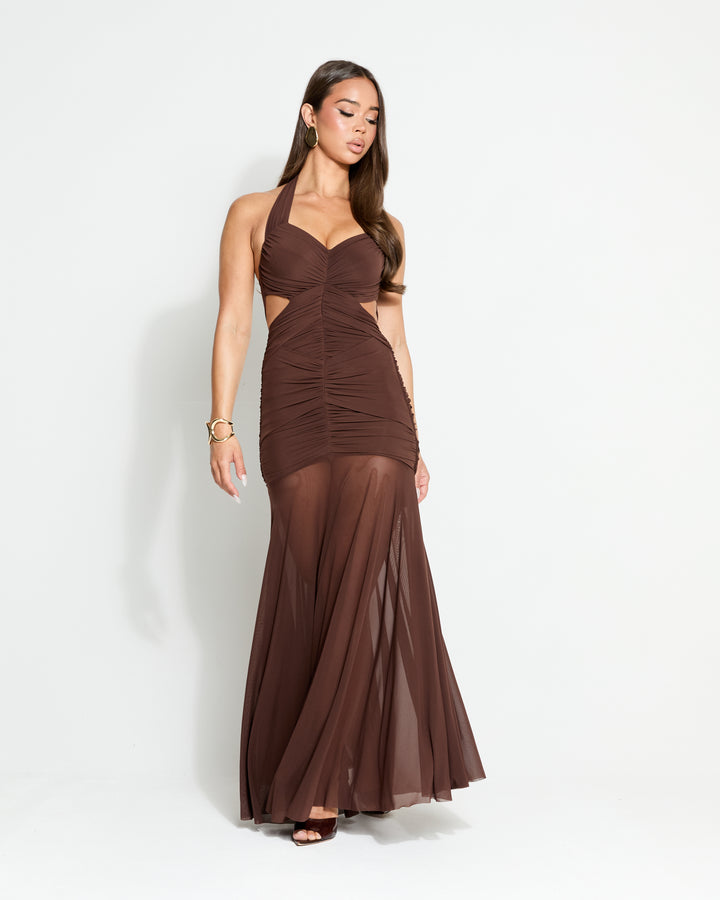In My Feelings Chocolate Maxi Dress