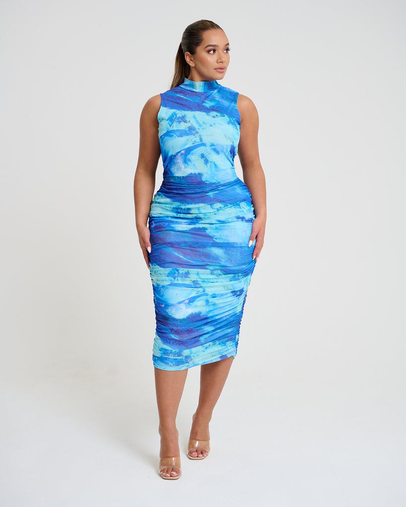 New Flame Midi / Blue Mesh