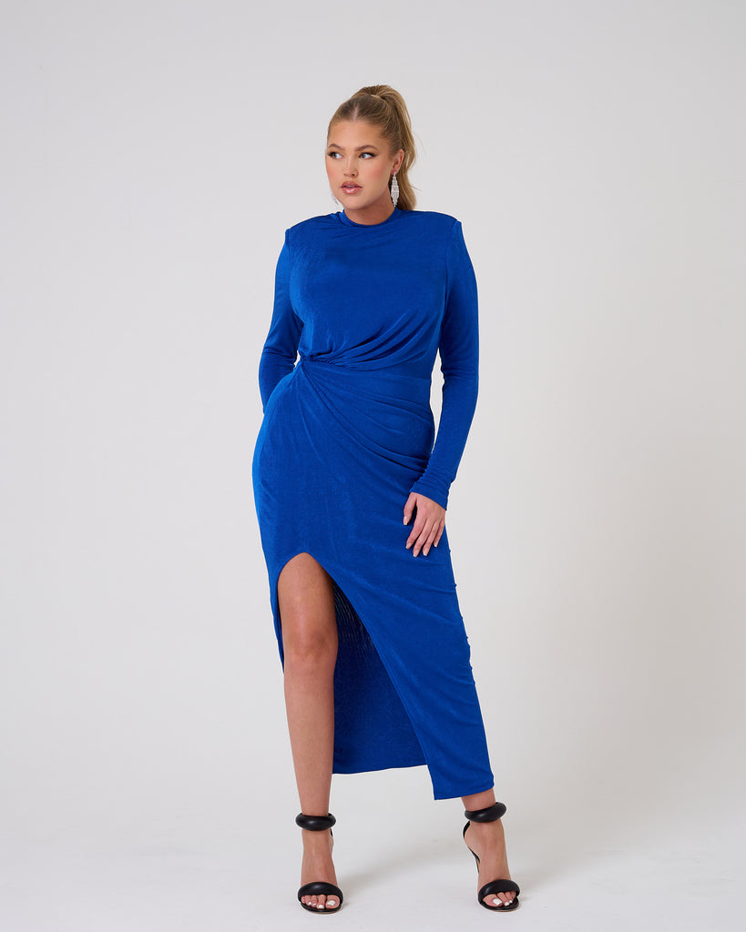 Thigh High / Blue Maxi