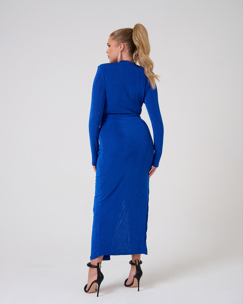 Thigh High / Blue Maxi